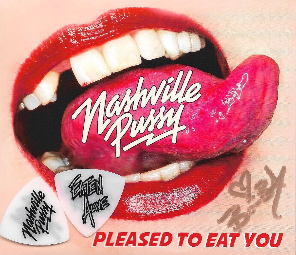 AUTOGRAPHED CD & 2 PICK SET  -  PLEASED TO EAT YOU