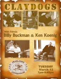 ClayDogs & Friends @ Headlands Coffeehouse
