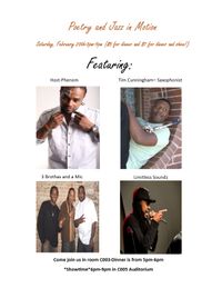 PHENOM host "POETRY & JAZZ In Motion"