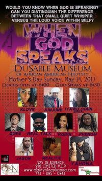 PHENOM stars in "WHEN GOD SPEAKS" Stageplay