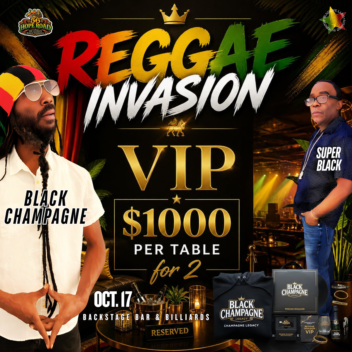 Black Champagne VIP Table Experience
