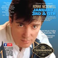 Jan 3th Ronnie McDowell VIP Lounge