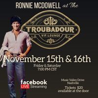 Ronnie McDowell Live At The Troubadour November 16th