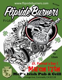 Flipside Burners at McP's Irish Pub & Grill for St. Patrick's Day