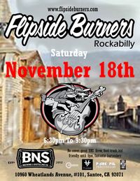 Flipside Burners at BNS Brewery