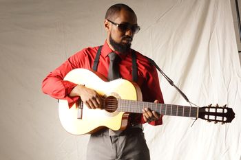 Anthony Delacroix red business guitar baby
