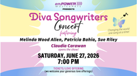 Diva Songwriters Concert Featuring Patricia Bahia, Claudia Carawan, Melinda Wood Allen, and Sue Riley