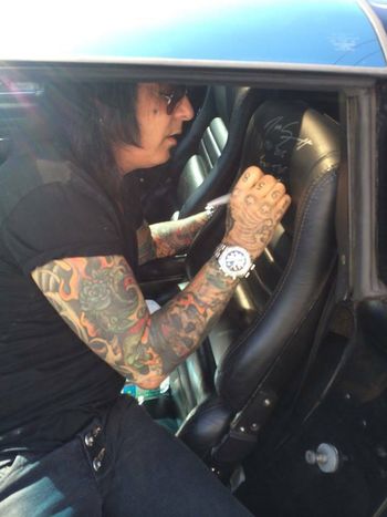 Nikki signing our 81 Corvette!
