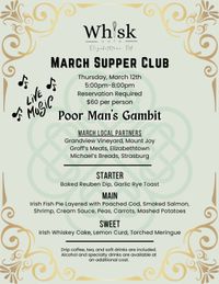 Whisk Cafe - March Supper Club