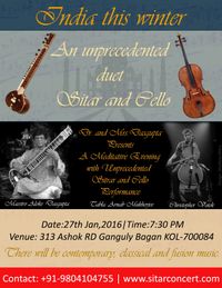 AN UNPRECEDENTED DUET SITAR & CELLO 