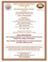An Evening of Indian Classical Music and Percussion