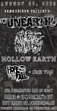UNEARTH, FIT FOR AN AUTOPSY, HOLLOW EARTH & MORE