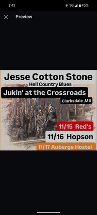 Jesse Cotton Stone Juke Joint Party at Red's