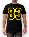T-shirt 83 original noir & jaune