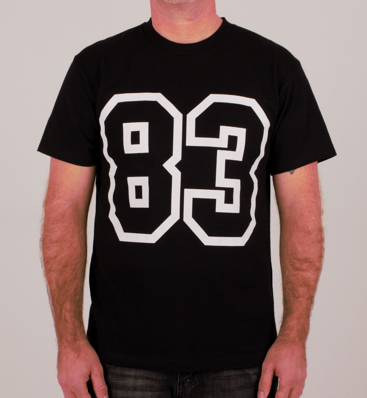 T-shirt 83 original noir & blanc