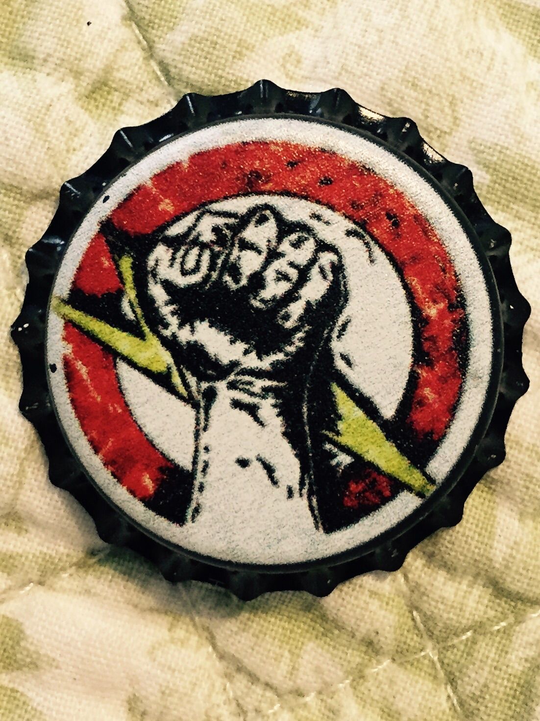 Fist Bottle Cap Magnet