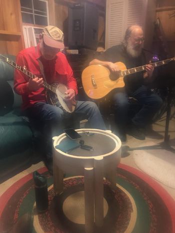 We kept warm in The Pickin Shed Friday January 9 2026... New Songs soon to be in our Setlists....shhhhhh
