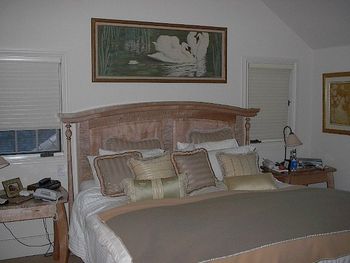 Maple headboard and end tables
