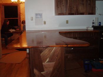 Kitchen in Walnut....Cherry tops 5 Cherry top....tung oil
