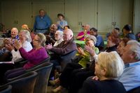 Suzanne singing for Seniors! 