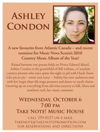Ashley Condon (co-production with Orillia Folk Society)