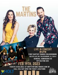 Martins with Griffith&Company Vip seating $25
