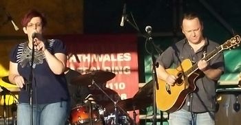 Linda and me with Al and Redhill live at Henllan
