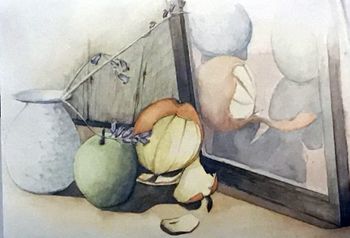 Fine Art Study - Oranges 'Original Watercolour before filter'
