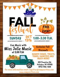 Fall Festival + Music with Miss Jolie at Camp Veritans (Open House!)