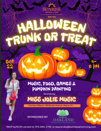 Trunk or Treat at Sunrise of Wayne Senior Living Center