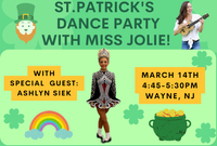 St.Patricks DANCE Party + special guest: Irish Step Dancer! (Adults + children need a ticket for this event!)