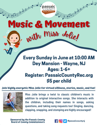 Music with Miss Jolie at Dey Mansion