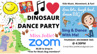 Dinosaur Dance Party with Miss Jolie!