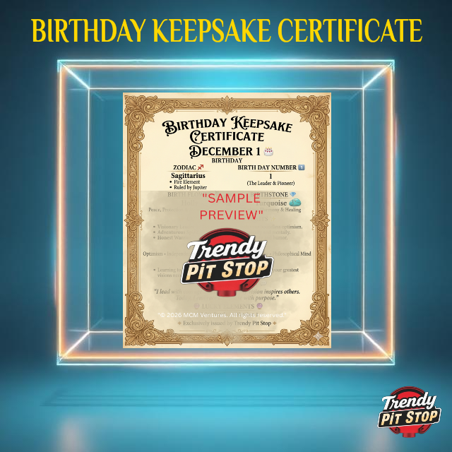 🎂 Birthday Keepsake Certificate 