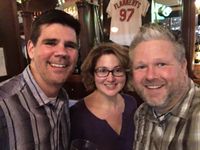 Michael Crawley at Flannery's with Mitch Kozub and Tessa Thistlethwaite