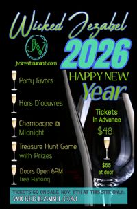 Wicked Jezabel 25-26 NEW YEARS EVE PARTY - TICKETS NOW ON SALE!