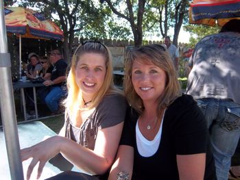 Kristen and Carla at The Stagecoach patio
