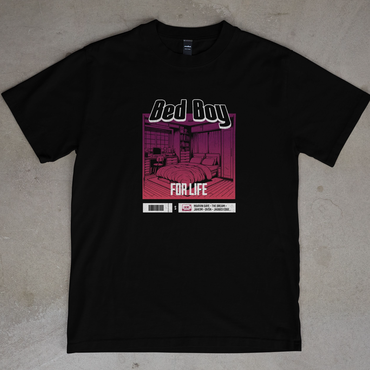 T-shirt BED BOY FOR LIFE v1 (black)