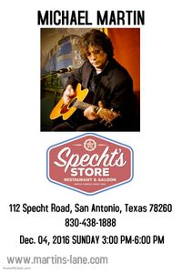 MICHAEL MARTIN Solo @ Specht's