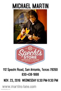 MICHAEL MARTIN Solo @ Specht's