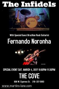 MICHAEL MARTIN/THE INFIDELS with Special Guest Fernando Noronha @ THE COVE