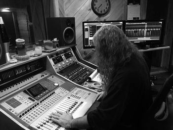 Me listening in the control room
