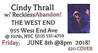 Cindy Thrall w/ Reckless Abandon