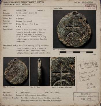 Karah Tepe - Survey 1963 - Cross & Claw?
