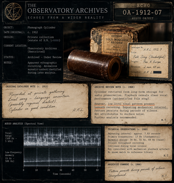 Phonograph Cylinder - 1912

