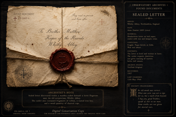 Sealed letter - 1603
