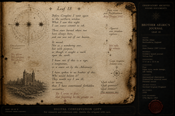 Aelric's Journal - Leaf 18
