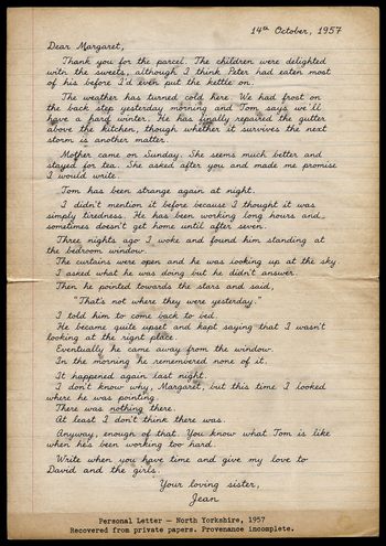 Personal Letter - Echoes
