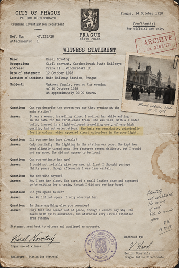 Prague - 1928 - Witness Statement - Translation - Last Heat on the Beach - Marija Oršić?
