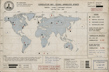 Correlation Map: Global Anomalous Events
Data Correlation Section — received 16 March 1991
